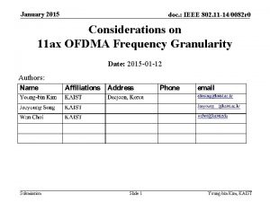 January 2015 doc IEEE 802 11 140082 r