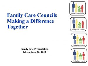 Family Care Councils Making a Difference Together Family