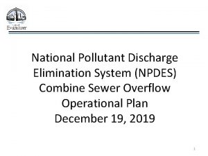 National Pollutant Discharge Elimination System NPDES Combine Sewer