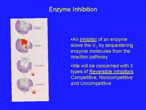 Enzyme Inhibition An inhibitor of an enzyme slows