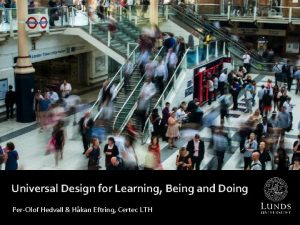 Universal Design for Learning Being and Doing PerOlof