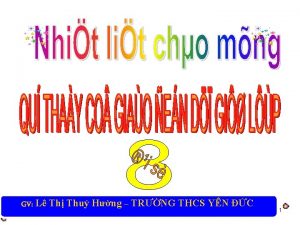 GV L Th Thu Hng TRNG THCS YN