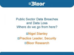 EU Public Sector Data Breaches and Data Loss