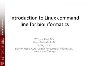 http cri uchicago edu Introduction to Linux command