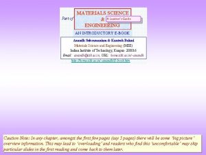 Part of MATERIALS SCIENCE A Learners Guide ENGINEERING