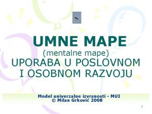 UMNE MAPE mentalne mape UPORABA U POSLOVNOM I