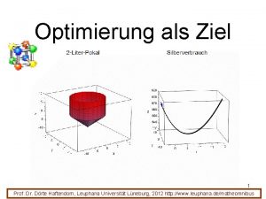 Optimierung als Ziel 1 Prof Dr Drte Haftendorn