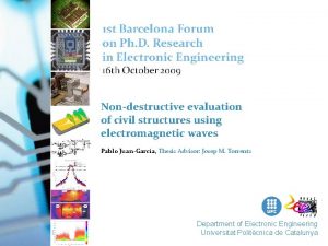 Nondestructive evaluation of civil structures using electromagnetic waves