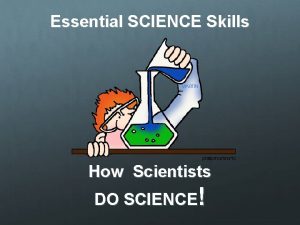 Essential SCIENCE Skills How Scientists DO SCIENCE Essential