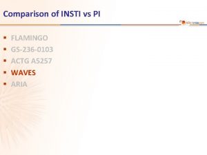 Comparison of INSTI vs PI FLAMINGO GS236 0103