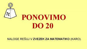 PONOVIMO DO 20 NALOGE REUJ V ZVEZEK ZA