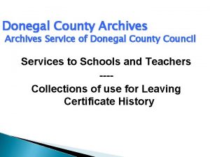 Donegal County Archives Service of Donegal County Council