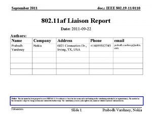 September 2011 doc IEEE 802 19 110110 802