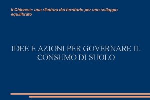 Il Chierese una rilettura del territorio per uno