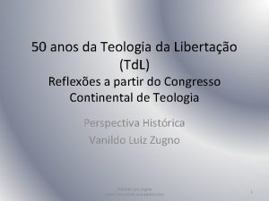 50 anos da Teologia da Libertao Td L