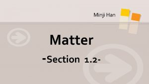 Minji Han Matter Section 1 2 What is