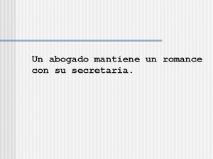 Un abogado mantiene un romance con su secretaria