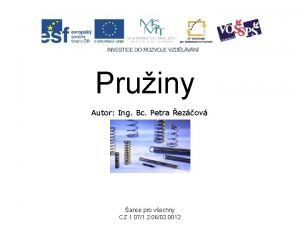 Pruiny Autor Ing Bc Petra ezov ance pro