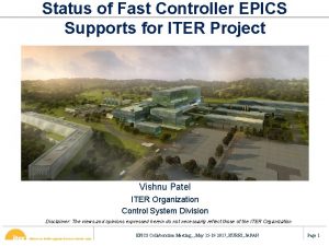 Status of Fast Controller EPICS Supports for ITER