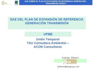 EAE SOBRE EL PLAN DE EXPANSIN DE REFERENCIA