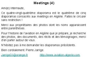 Meetings 4 Amie Internaute Ce quatrevingtquatrime diaporama est