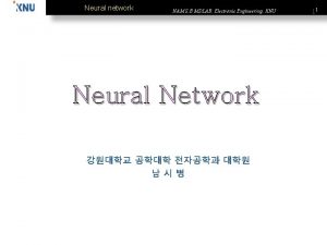 Neural network NAM S B MDLAB Electronic Engineering
