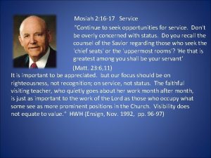 Mosiah 2 16 17 Service Continue to seek