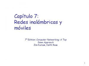 Captulo 7 Redes inalmbricas y mviles 7 Edition