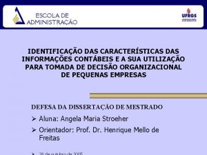 IDENTIFICAO DAS CARACTERSTICAS DAS INFORMAES CONTBEIS E A