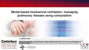 Modelbased mechanical ventilation managing pulmonary disease using computation