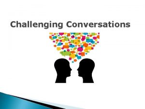 Challenging Conversations Housekeeping Fire exits Loos Tea Coffee