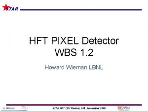 STAR HFT PIXEL Detector WBS 1 2 Howard