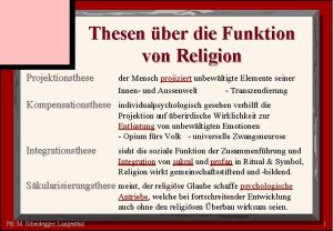 Thesen ber die Funktion von Religion Projektionsthese der