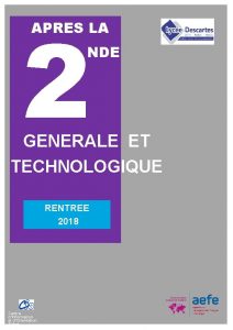 2 APRES LA NDE GENERALE ET TECHNOLOGIQUE RENTREE