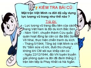 KIM TRA BI C Mt trn Vit Minh