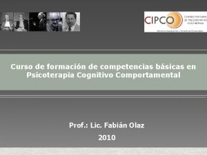 Curso de formacin de competencias bsicas en Psicoterapia