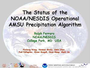 The Status of the NOAANESDIS Operational AMSU Precipitation