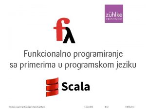 Funkcionalno programiranje sa primerima u programskom jeziku Functional