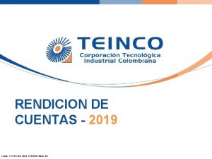 RENDICION DE CUENTAS 2019 Cdigo FTDCA01 018 Fecha