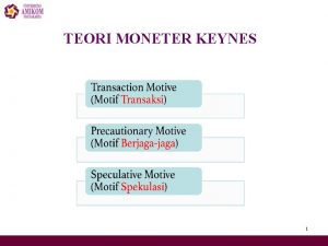 TEORI MONETER KEYNES 1 Teori Ekonomi Keynes Sistem