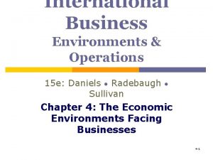 International Business Environments Operations 15 e Daniels Radebaugh
