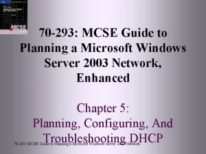 70 293 MCSE Guide to Planning a Microsoft