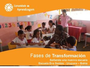 Fases de Transformacin Soando una nuevva escuela Eva