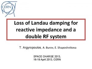 Loss of Landau damping for reactive impedance and