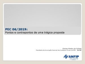 PEC 062019 Pontos e contrapontos de uma trgica