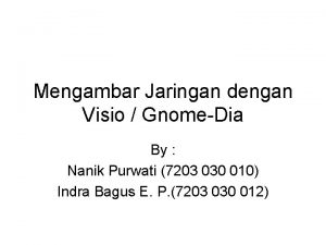 Mengambar Jaringan dengan Visio GnomeDia By Nanik Purwati