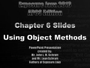 Exposure Java 2013 APCS Edition Power Point Presentation