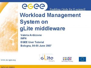 Enabling Grids for Escienc E Workload Management System