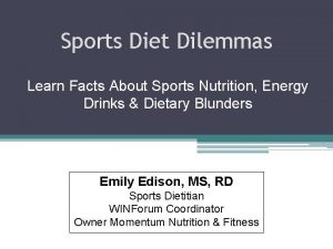 Sports Diet Dilemmas Learn Facts About Sports Nutrition