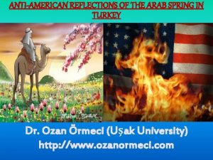 ANTIAMERICAN REFLECTIONS OF THE ARAB SPRING IN TURKEY